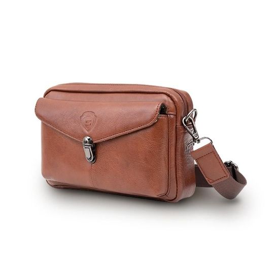 천연가죽 재질 실용적인 디자인 가죽크로스백 가방[WD