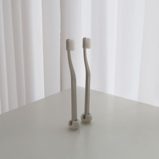 화이트 흡착식 칫솔홀더 2p