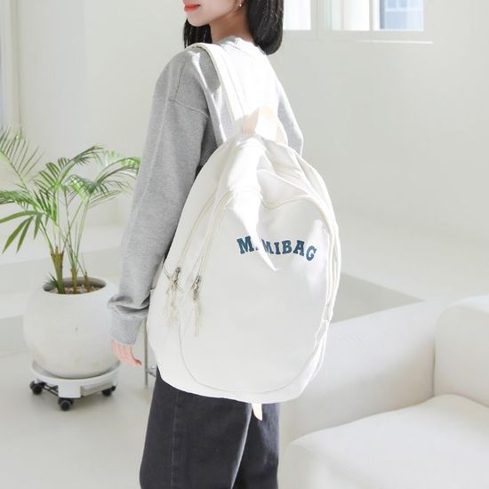 공용 심플 캐주얼 백팩 학생 학원 책 가방(WB67AB9)