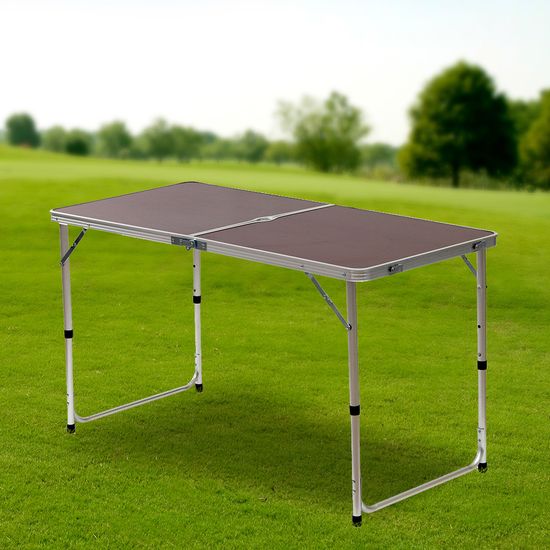 [엣모어]렛츠캠핑 접이식 테이블(1200mm) (다크우드)
