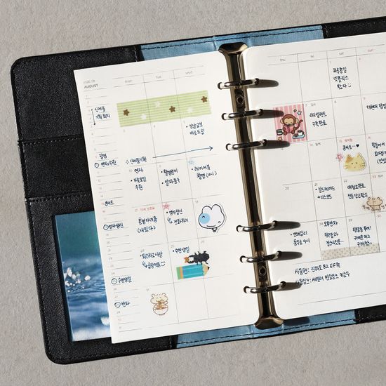 [날짜형] 새틴 레이어북 리필 A6 - 2026 위클리 