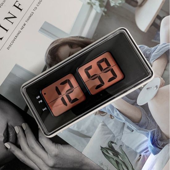 이코노미쿠스 레트로 무소음 건전지 알람 탁상 시계