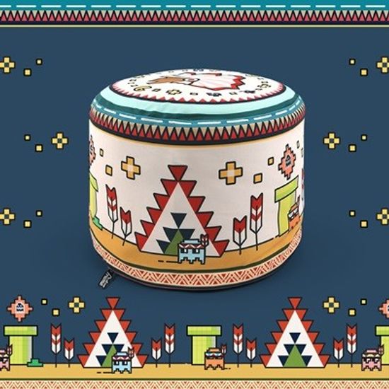 빈백스툴 / 인디언 (아이보리)