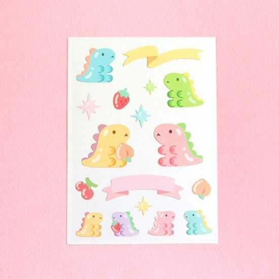 버블 공룡 리무버블스티커