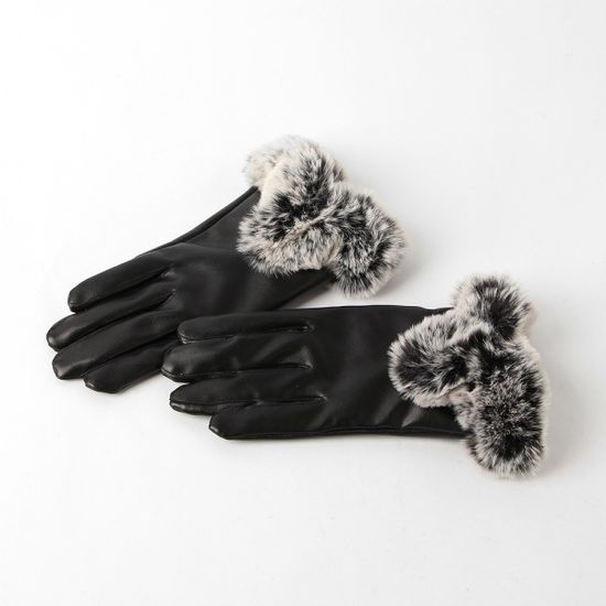 로망스 퍼 가죽장갑/ 여성용겨울장갑