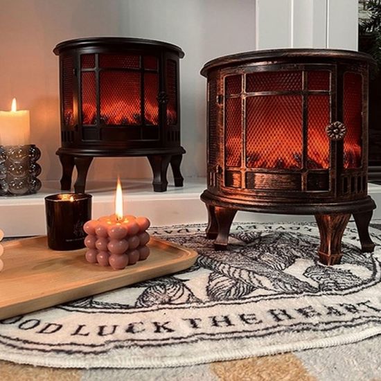 LED 엔틱 벽난로 미니 무드등 실내 인테리어 캠핑 불