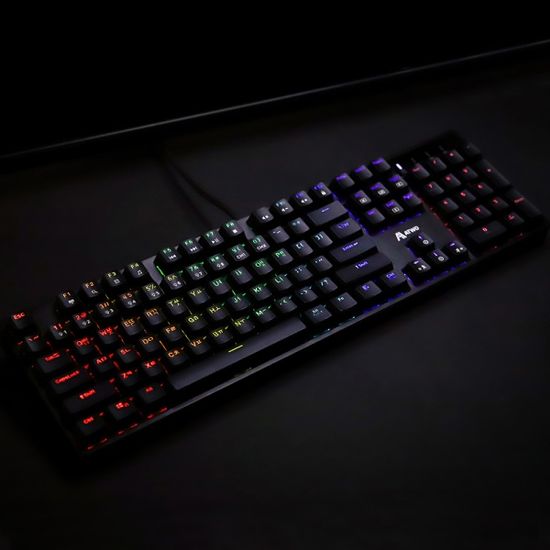 에이투 LED 게이밍 기계식 키보드 AG0302 USB 적축 