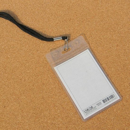 PVC 500 목걸이 카드명찰 NT0025-세로형 1팩(20개입)