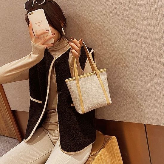 모모 캔버스 토트백 브라운 미니백(WC27676)