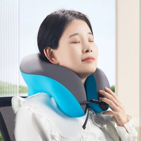 U자형 투톤 메모리폼 휴대용 목쿠션 목베개 차량용목
