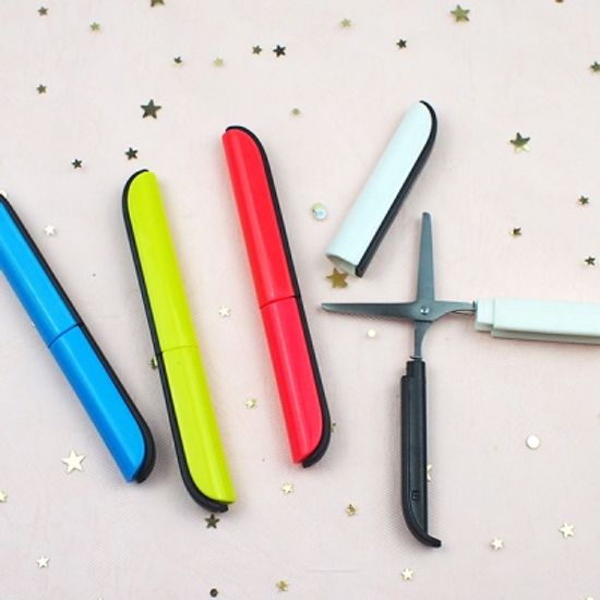 컬러 휴대용 스틱 가위 미니가위 간편 휴대용