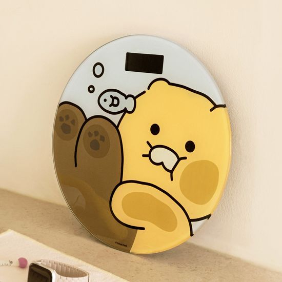 카카오프렌즈 원형 체중계 춘식이 LED 체중계 