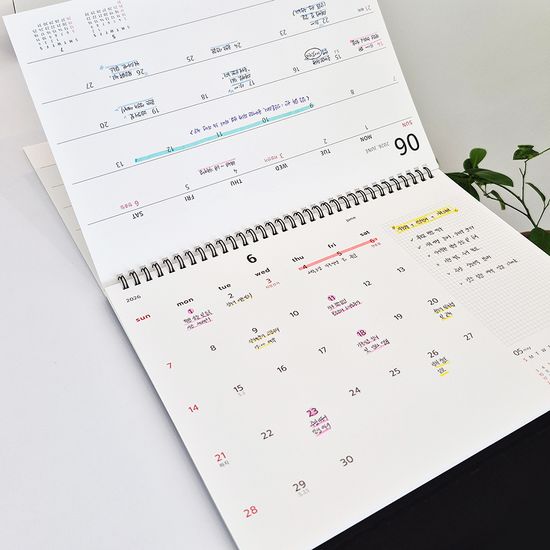 2026모뉴 대형 A4달력 칸넓은 큰 숫자 글씨 탁상달력
