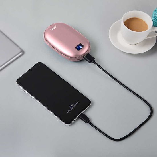 아이노트 양면발열 충전식 손난로 보조배터리 HW800P