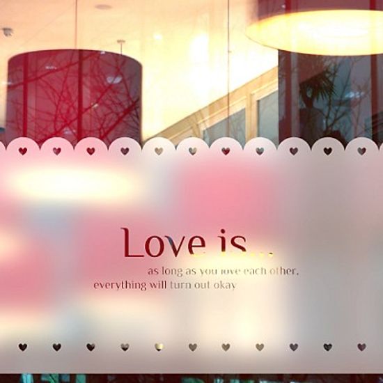 고급컷팅안개시트지_러브 레이스 02 [유리시트지/창문시트지]