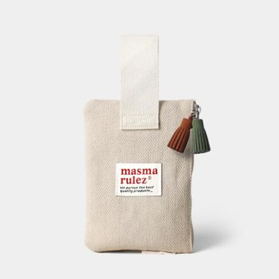 Strap pouch _ 헤링본 Brown