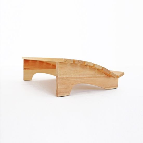 에코상사 고무나무 원목 발받침대