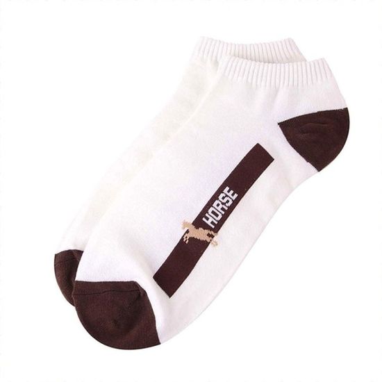 남자 기본 데일리 발목 패션 양말 갈흰색(WC943A5)