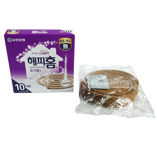 무향료 무색소 해피홈 모기향 10개입(WCB8036)