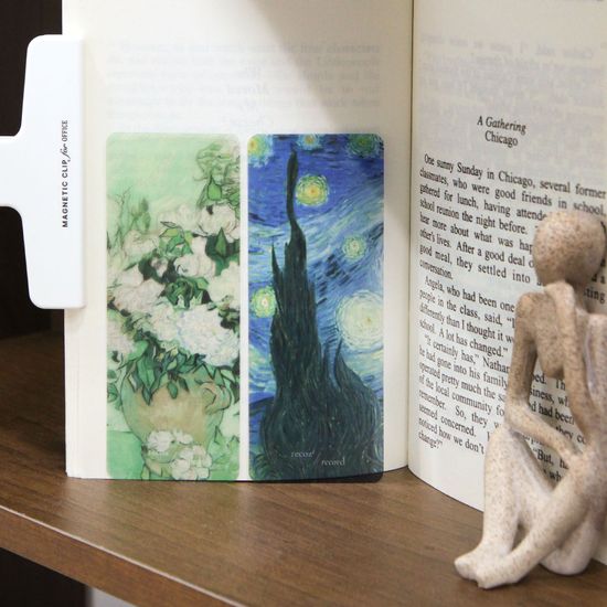 리코즈 명화 책갈피 4종 반투명 PP 감성 북마크 북