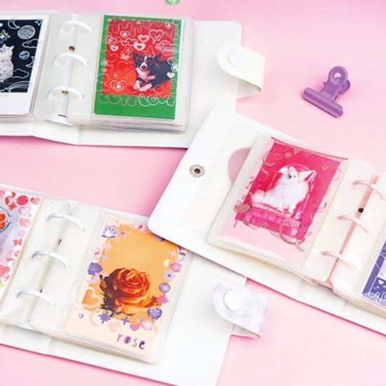 루카랩 케어베어 하트 3공 포켓 바인더 