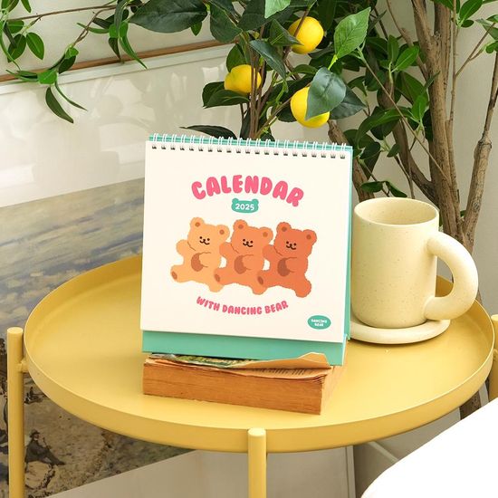 핑크풋 댄싱베어2025탁상캘린더