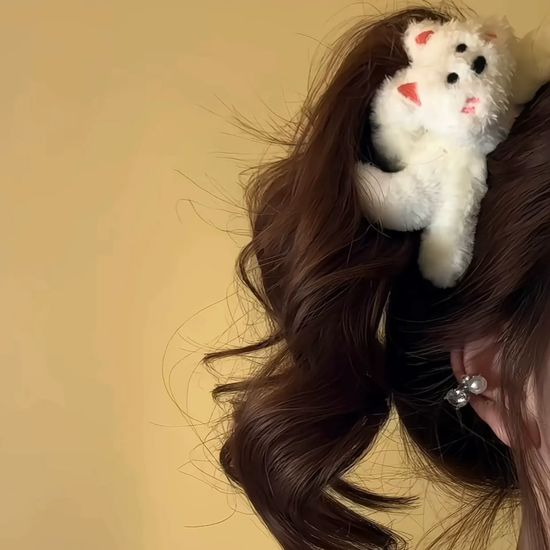 강아지 인형 집게핀 머리집게 헤어클립 헤어집게핀