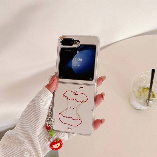 갤럭시Z플립 7 6 5 4 3 사과 배 키링 미러 하드케이스