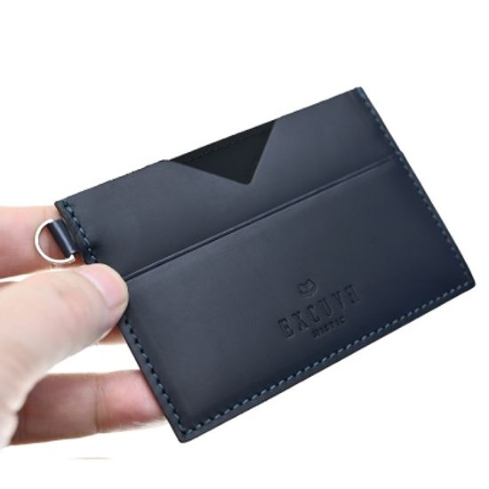 익스큐브 V1 카드지갑 명함케이스고급체인세트 네이비