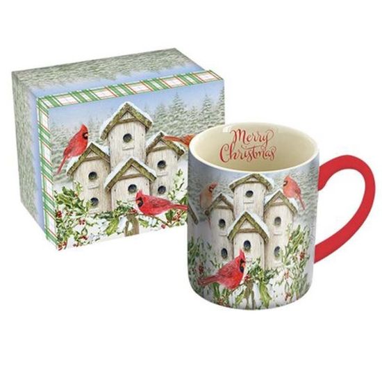  머그14온즈-cardinal birdhouse