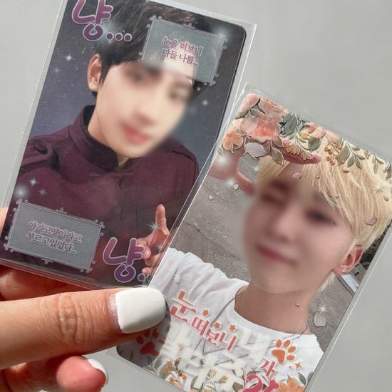 수앙스튜디오 투명 포토카드 프레임 로판