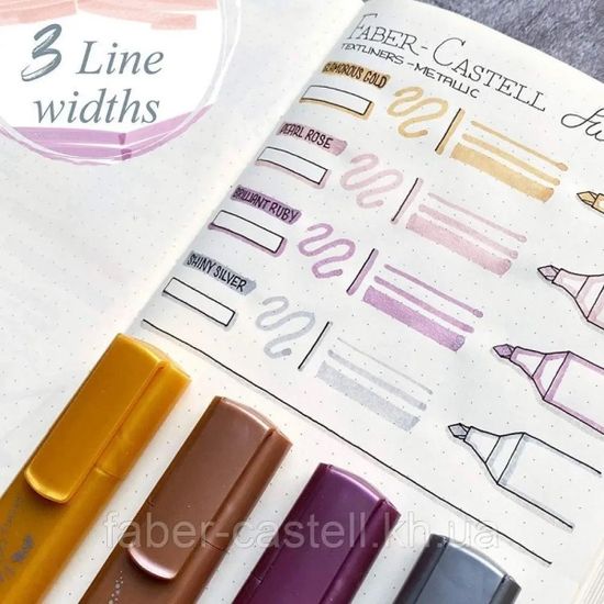 파버카스텔 텍스트라이너 메탈릭 형광펜 4색 A 154623