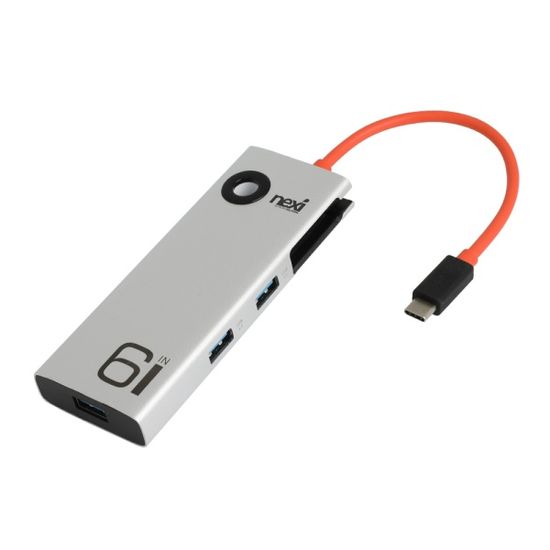 (NEXI) 넥시 6 in 1 USB Type-C 멀티 허브 (NX1380)