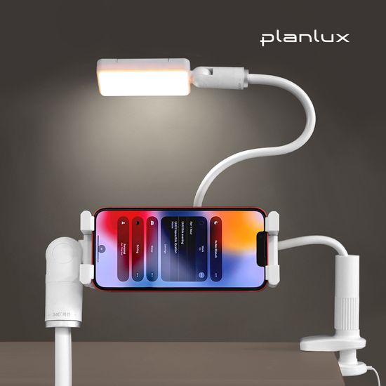 플랜룩스 모바코 집게 LED 스탠드 조명 휴대폰 거치대