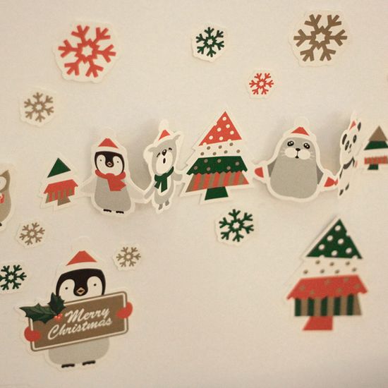 크리스마스 월데코 카드 세트