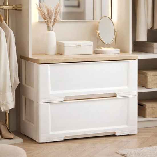 화이트 이노스 우드상판 2단~5단 플라스틱 서랍장