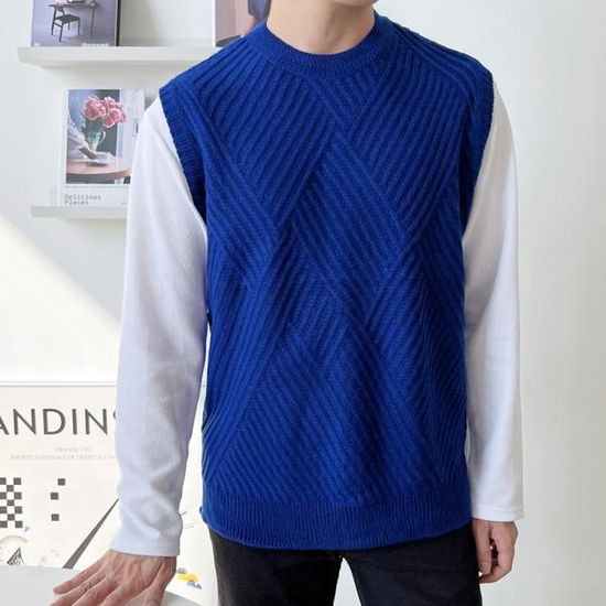 YAN 1055 남자비비드사선니트조끼