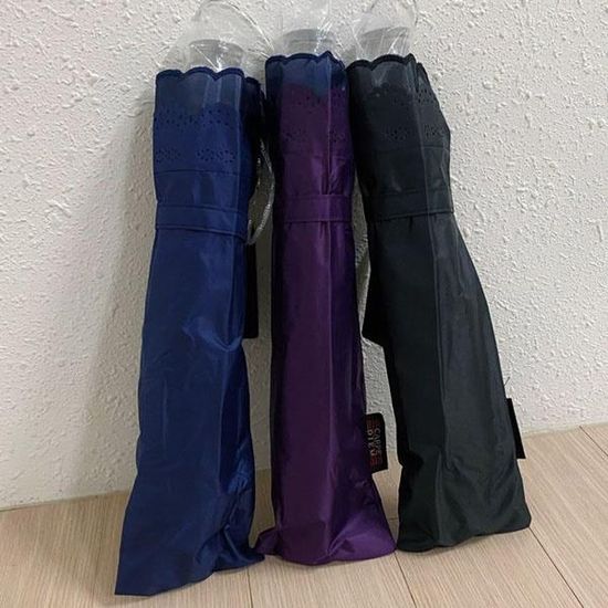 [애슬릿]국내 생산 물결 펀칭 3단 우양산 양우산