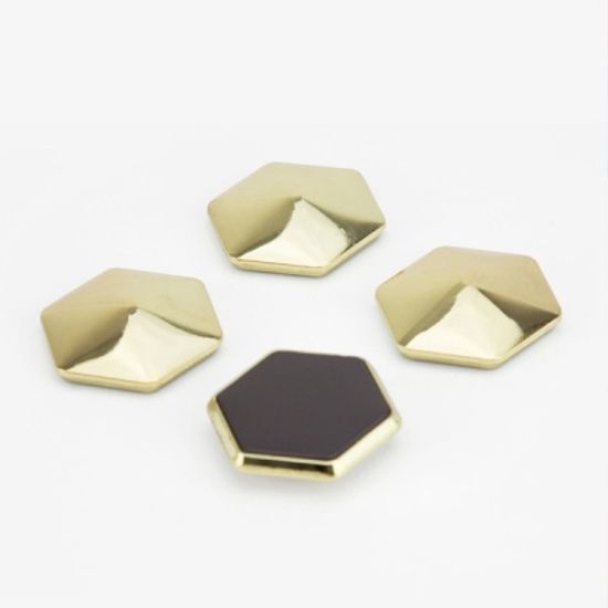 골드 육각 메모 자석 / Gold Hex Magnets, Metal