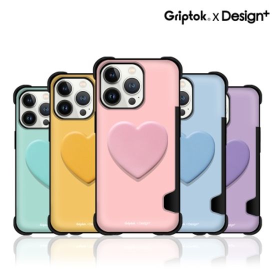 컬러 하트 마카롱 카드 범퍼 케이스(갤럭시)