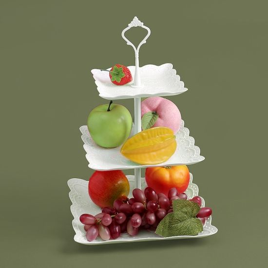 인조이 3단 디저트 트레이 에프터눈티 케이크스탠드