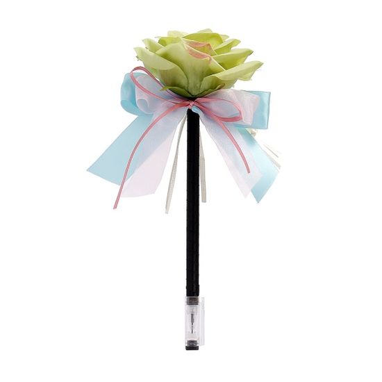 러블리 장미 플라워 볼펜(0.4mm) 학용품 꽃볼펜