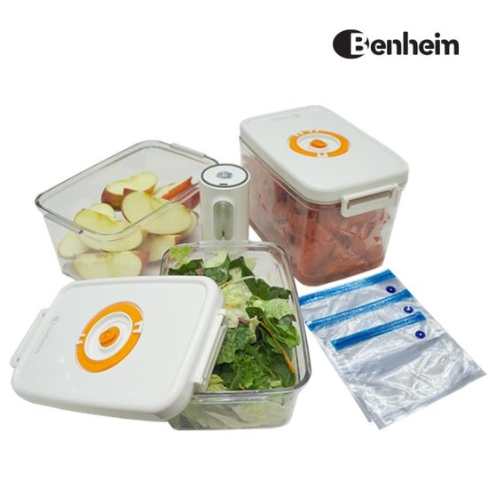 벤하임 진공밀폐용기 + 진공백 + 진공기 세트