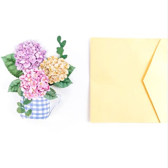 수국 화분 입체카드