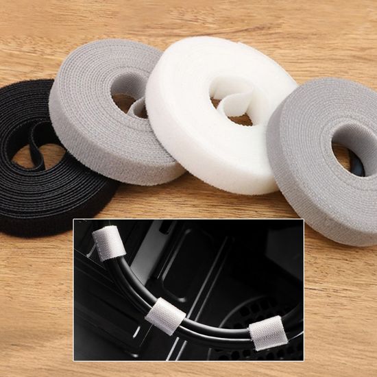 벨크로 케이블 타이 전선 정리 컴퓨터 책상 콘센트 