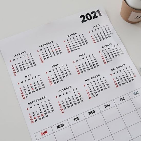 2021 달력 자석 메모보드 A3