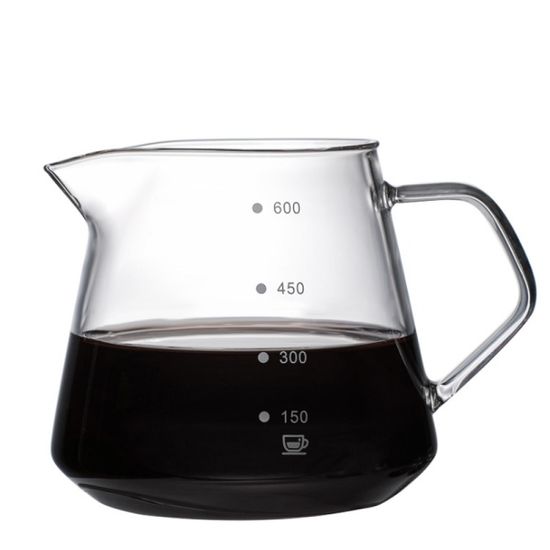 [로하티] 내열유리 커피서버(600ml)계량 핸드드립서버