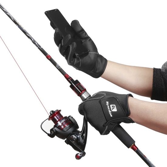 스피드 2컷 오픈형 낚시 장갑(L) (블랙) 논슬립장갑