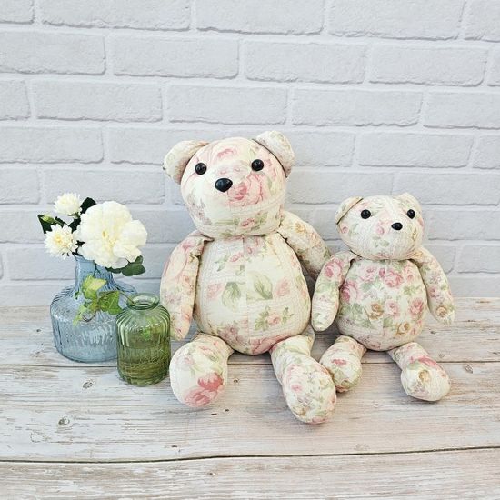 쉐비 플라워 베어 장식인형 2p set