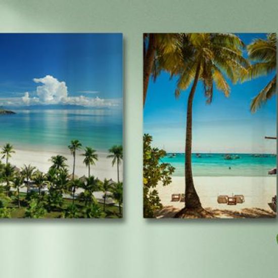 cl567-폼아크릴액자56CmX78Cm_보라카이야자수